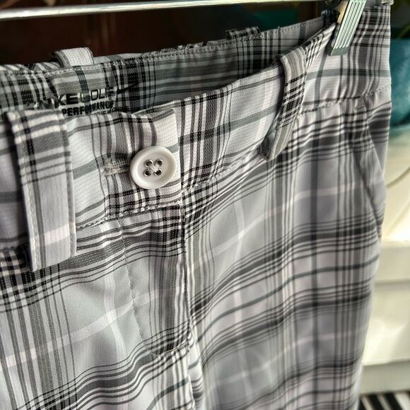 Nike Golf Tour Performance Dri-Fit Gray Plaid Straight Leg Pants 0 - Picture 15 of 15